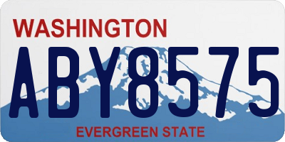 WA license plate ABY8575
