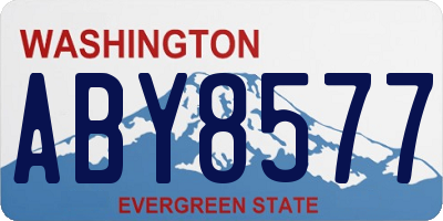 WA license plate ABY8577