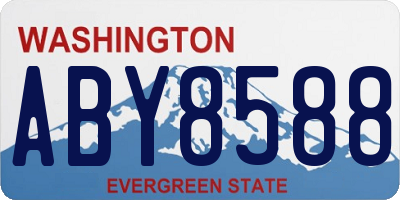 WA license plate ABY8588