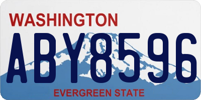 WA license plate ABY8596
