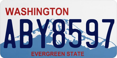 WA license plate ABY8597