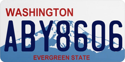 WA license plate ABY8606