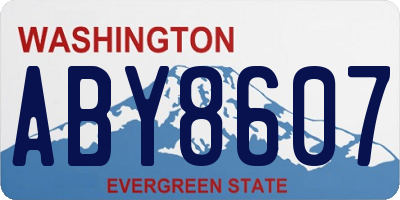 WA license plate ABY8607