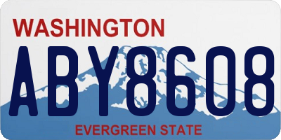WA license plate ABY8608