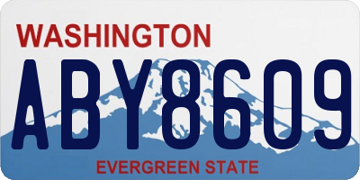 WA license plate ABY8609