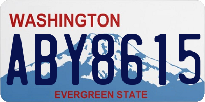 WA license plate ABY8615