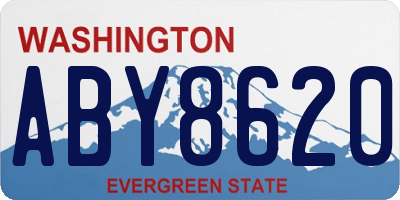 WA license plate ABY8620