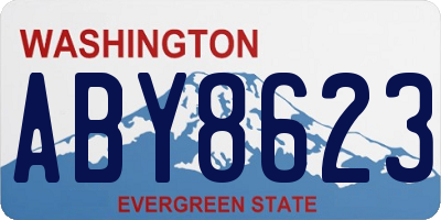 WA license plate ABY8623