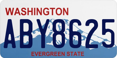 WA license plate ABY8625