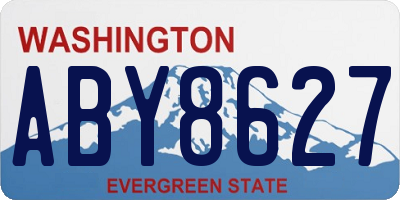WA license plate ABY8627