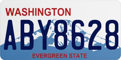 WA license plate ABY8628