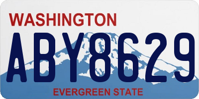 WA license plate ABY8629