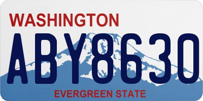 WA license plate ABY8630