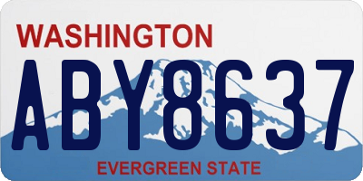 WA license plate ABY8637