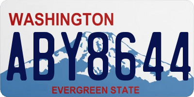 WA license plate ABY8644