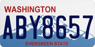 WA license plate ABY8657