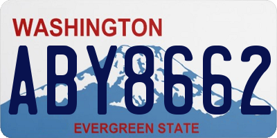 WA license plate ABY8662