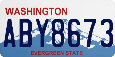 WA license plate ABY8673