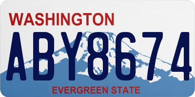 WA license plate ABY8674