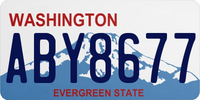 WA license plate ABY8677