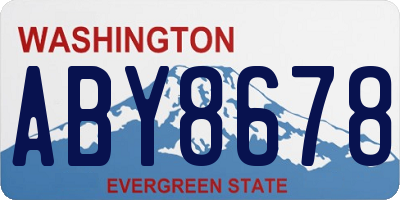 WA license plate ABY8678