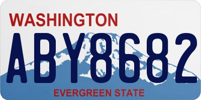 WA license plate ABY8682