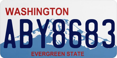 WA license plate ABY8683