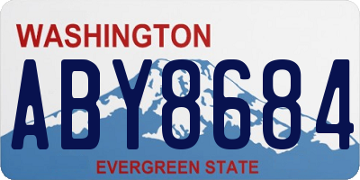 WA license plate ABY8684