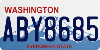 WA license plate ABY8685