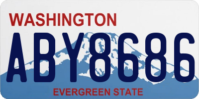 WA license plate ABY8686