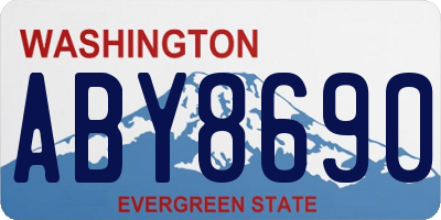 WA license plate ABY8690
