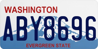 WA license plate ABY8696