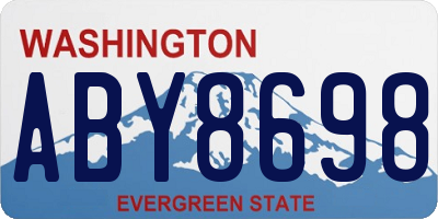 WA license plate ABY8698