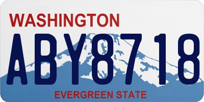 WA license plate ABY8718