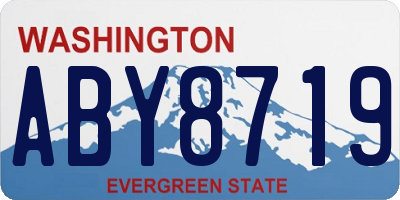 WA license plate ABY8719