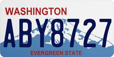 WA license plate ABY8727