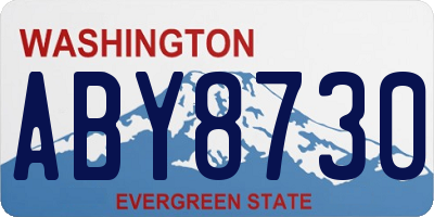 WA license plate ABY8730