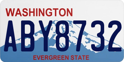 WA license plate ABY8732