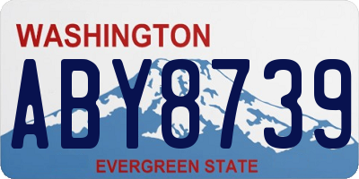 WA license plate ABY8739