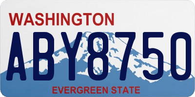 WA license plate ABY8750