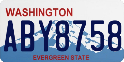 WA license plate ABY8758