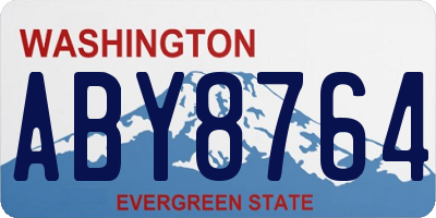 WA license plate ABY8764
