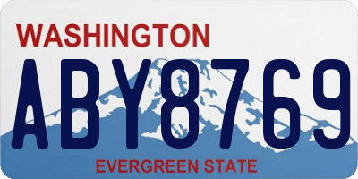 WA license plate ABY8769