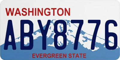 WA license plate ABY8776