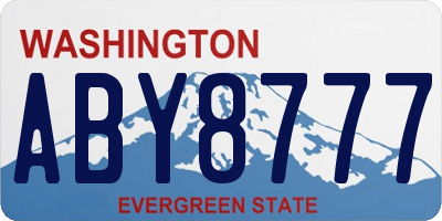 WA license plate ABY8777