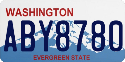 WA license plate ABY8780