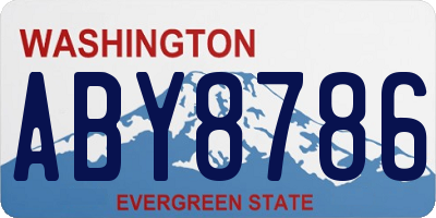 WA license plate ABY8786