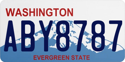 WA license plate ABY8787