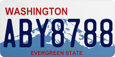 WA license plate ABY8788