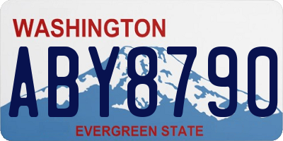 WA license plate ABY8790